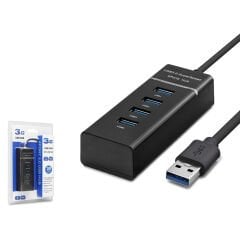 Hadron HDX7017 USB-A 3.0  - 1xUSB 3.0 + 3xUSB 2.0 Hub USB Çoklayıcı - Siyah