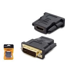 Hadron HDX1260 DVI (M) 24+5 - HDMI (F) Dönüştürücü Adaptör - Siyah