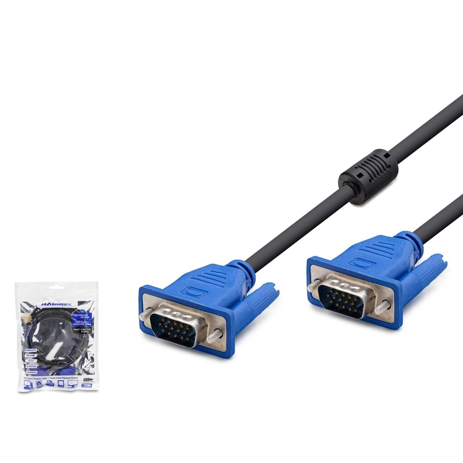 Hadron HDX7784 1.50mt OD6.0 VGA Kablo - Siyah