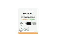 Syrox DT25UL Lightning - USB 3.0 OTG Dönüştürücü - Siyah