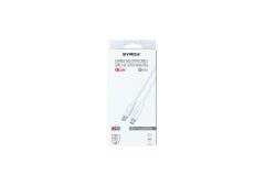 Syrox PD18LK 3.0A 18W 1mt Type-C - Lightning Şarj & Data Kablosu - Beyaz