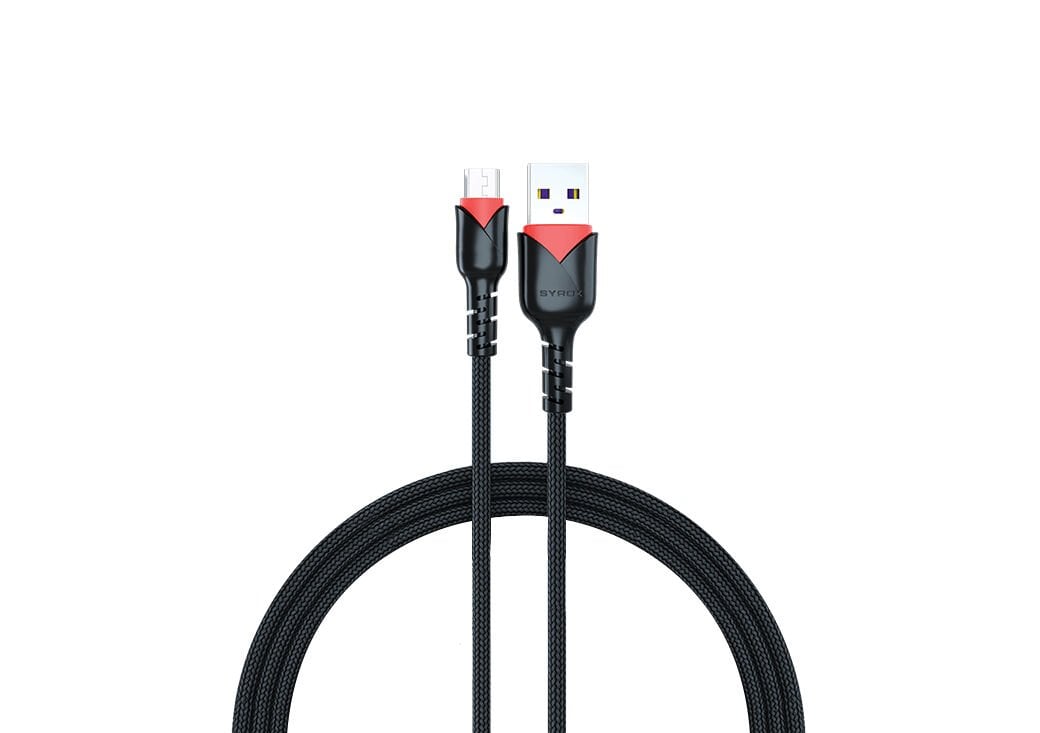 Syrox C91 2.0A 1mt USB-A - Micro USB Şarj & Data Kablosu - Siyah