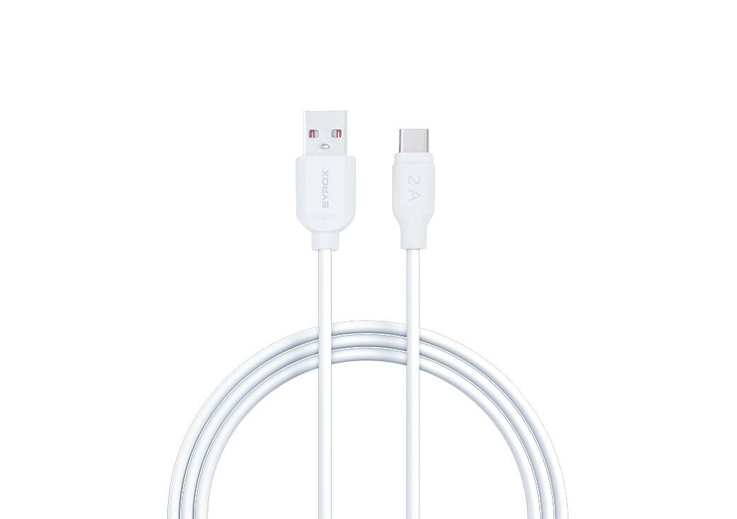 Syrox C83 Eko 2.0A 1mt USB-A - Type-C Şarj & Data Kablosu - Beyaz