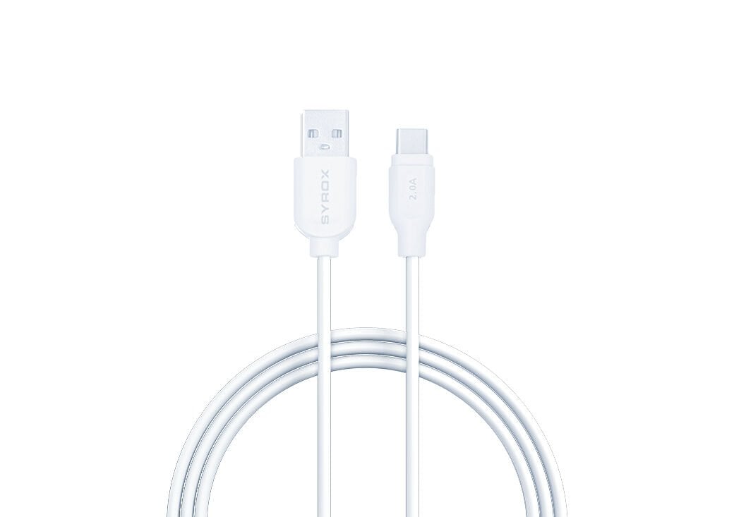 Syrox C71 2.0A 1mt USB-A - Type-C Şarj & Data Kablosu - Beyaz