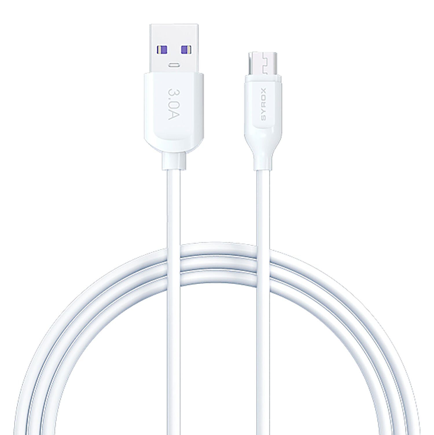 Syrox C107 Eko 3.0A 18W 1mt USB-A - Micro USB Şarj & Data Kablosu - Beyaz