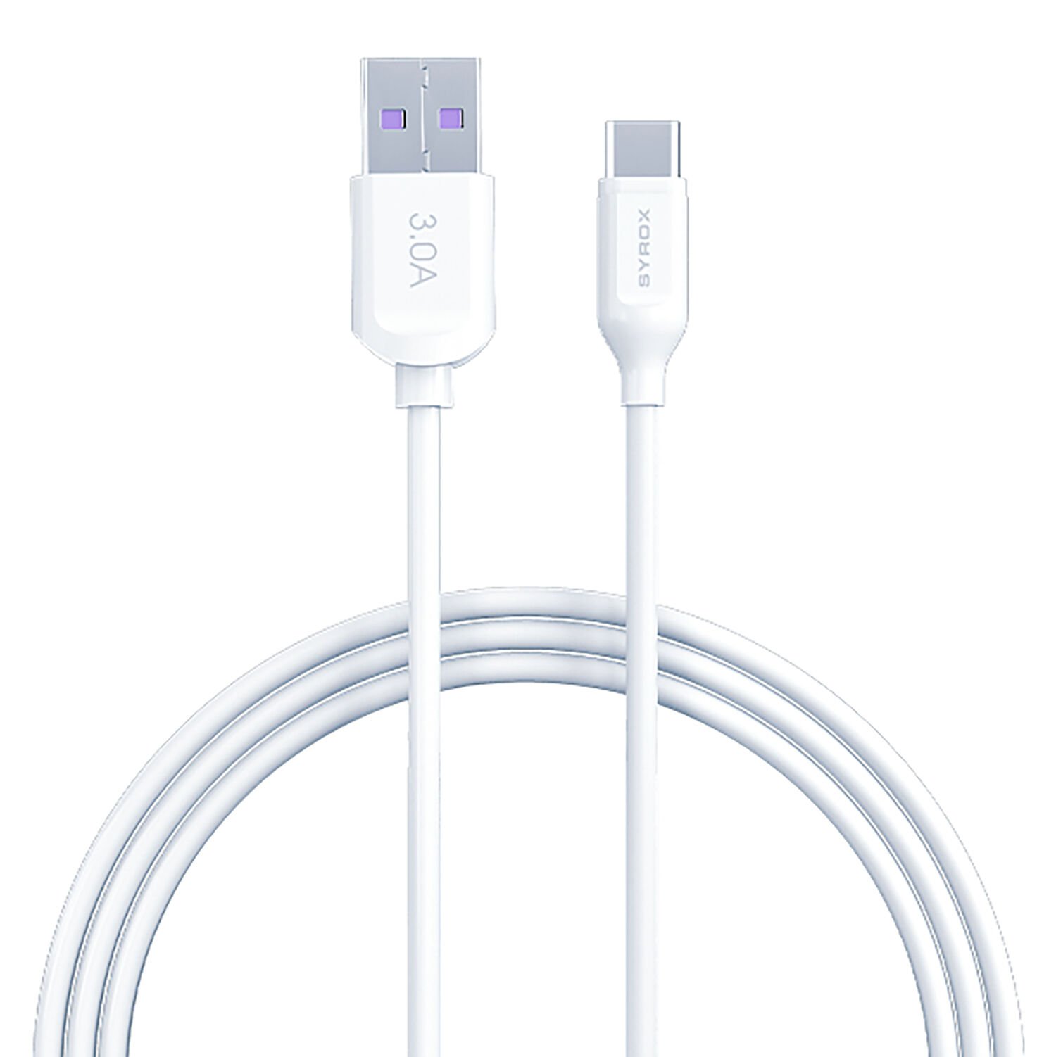 Syrox C109 Eko 3.0A 18W 1mt USB-A - Type-C Şarj & Data Kablosu - Beyaz