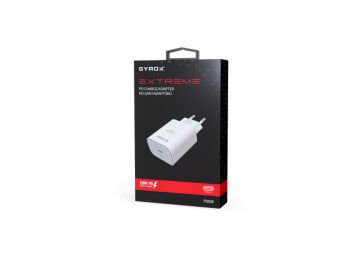 Syrox PD20B 3.0A 20W PD 1xType-C Port Çıkışlı Şarj Cihazı - Beyaz
