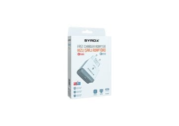 Syrox PD18B 3.0A 18W PD 1xType-C Port Çıkışlı Şarj Cihazı - Beyaz