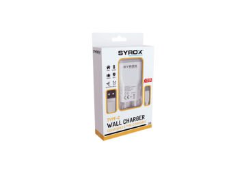 Syrox J28 2.0A 1mt USB-A - Type-C Kablolu 1xUSB-A Port Çıkışlı Şarj Cihazı - Beyaz