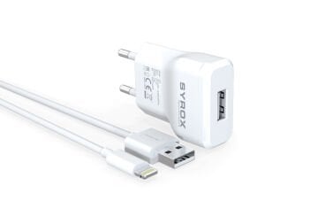 Syrox J17 1.0A 1mt USB-A - Lightning Kablolu 1xUSB-A Port Çıkışlı Şarj Cihazı - Beyaz