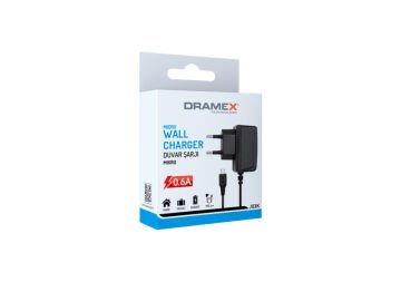 Dramex J03K 0.6A 1mt Kablolu Micro USB Luba Şarj Cihazı - Siyah