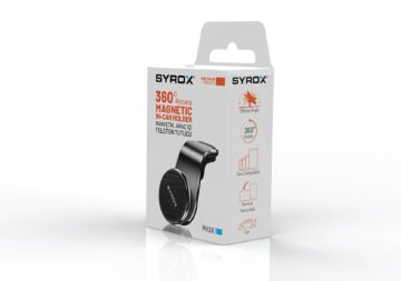 Syrox PH38 Açı Ayarlı Mıknatıslı Araç İçi Telefon Tutucu - Siyah