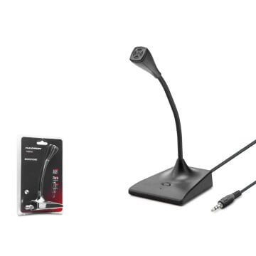 Hadron HD575 1.50mt 3.5mm AUX Kablolu Masaüstü Bilgisayar Mikrofonu - Siyah