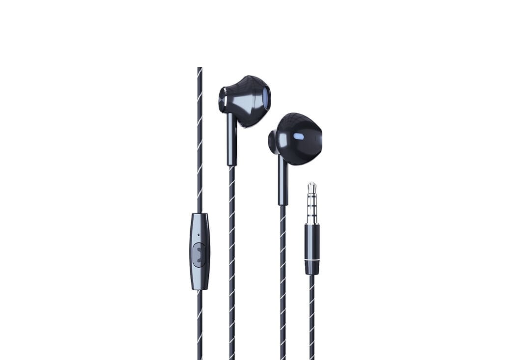 Syrox K16 Earbuds 3.5mm AUX 1.20mt Kablolu Mikrofonlu Kulakiçi Kulaklık - Siyah