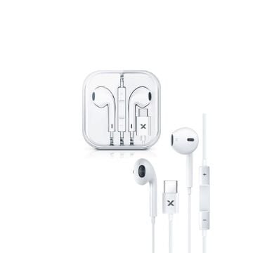 Syrox K20 Earbuds 1.20mt Type-C Kablolu Mikrofonlu Kulakiçi Kulaklık - Beyaz