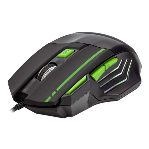 Hadron HDG30 3600dpi Ledli 1.44mt USB Kablolu Oyuncu Mouse - Yeşil-Siyah