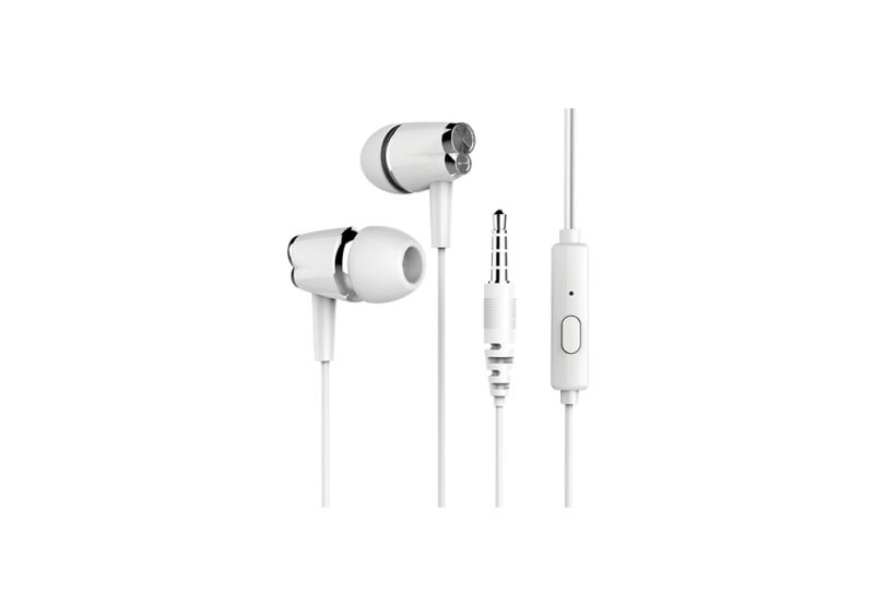 Syrox K17 1.20mt 3.5mm AUX Kablolu Mikrofonlu Kulakiçi Kulaklık - Beyaz