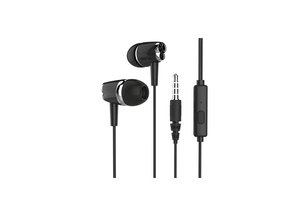 Syrox K17 1.20mt 3.5mm AUX Kablolu Mikrofonlu Kulakiçi Kulaklık - Siyah