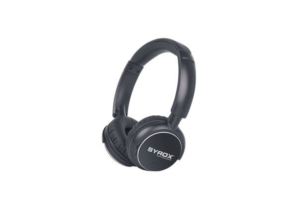 Syrox S16 Hafıza Kartı + 3.5mm AUX Destekli Bluetooth 5.0 Kablosuz Mikrofonlu Kulaküstü Kulaklık - Siyah